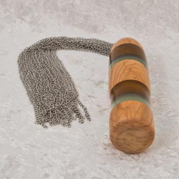 Preview: Weihnachtsset: BDSM-Einsteigerset – Olivenholz-Flogger + Pfoten-Paddle | tinglytime